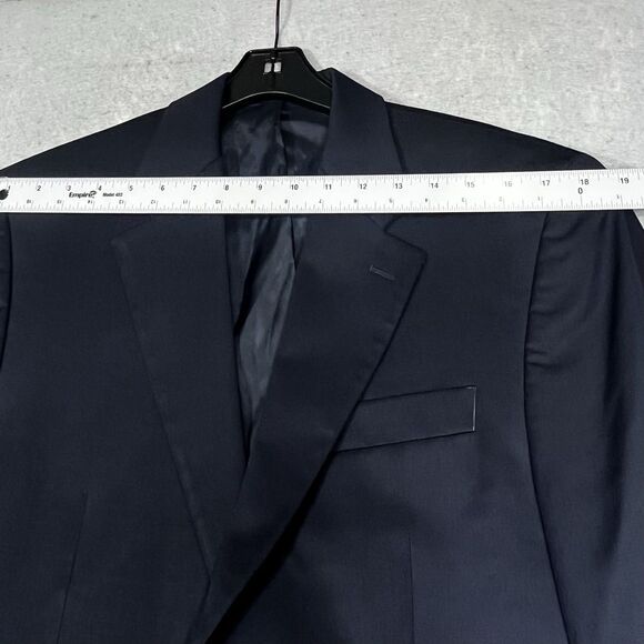 Polo Ralph Lauren Blazer Mens 37R Navy Blue GOLD 2-Button Wool Jacket USA Made - Picture 6 of 13